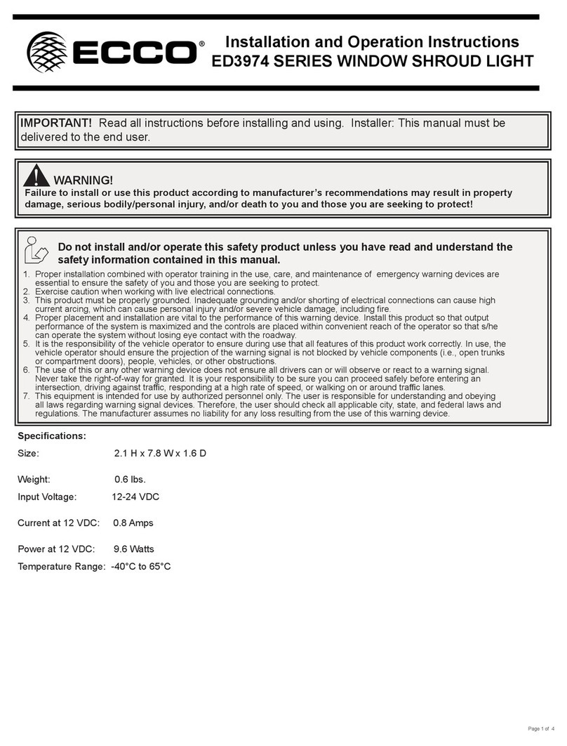 Code 3 ED3974 Series Owner's manual