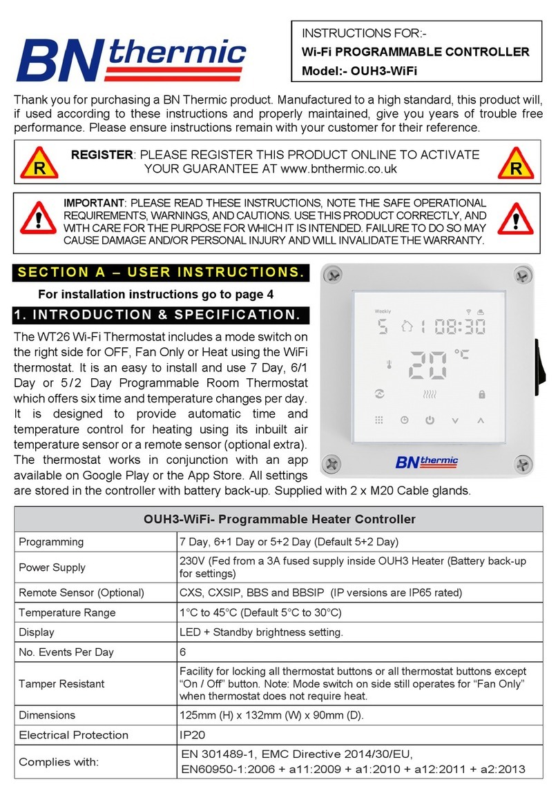 BN Thermic OUH3-WiFi instructions