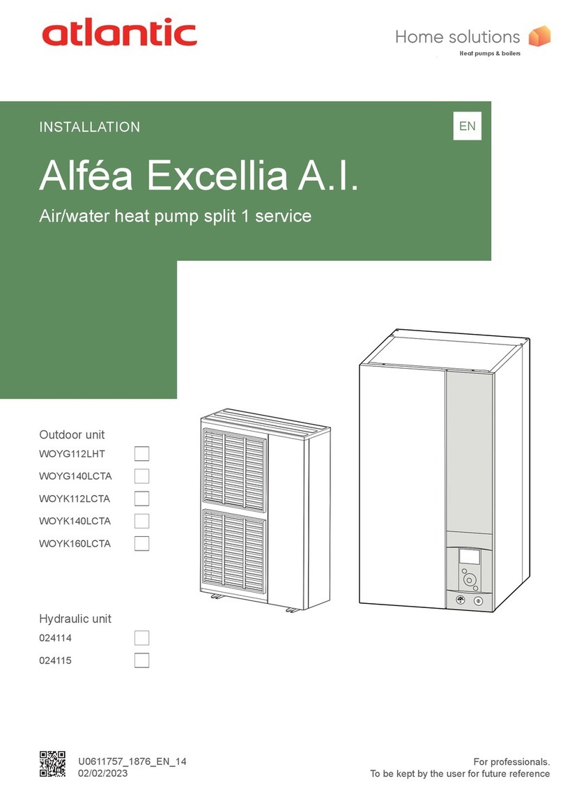 Atlantic Alfea Excellia A.I. 024114 installation manual