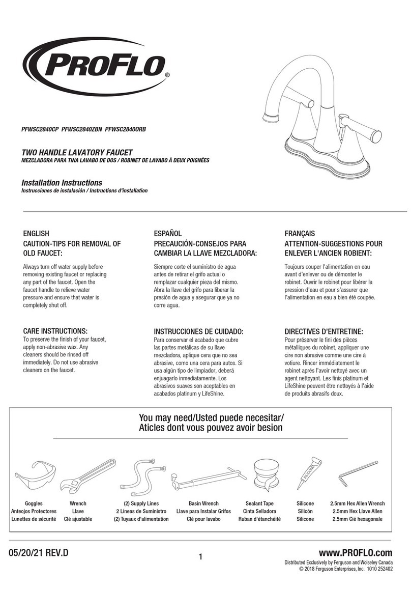 ProFlo PFWSC2840CP installation instructions ProFlo PFWSC2840CP installation instructions