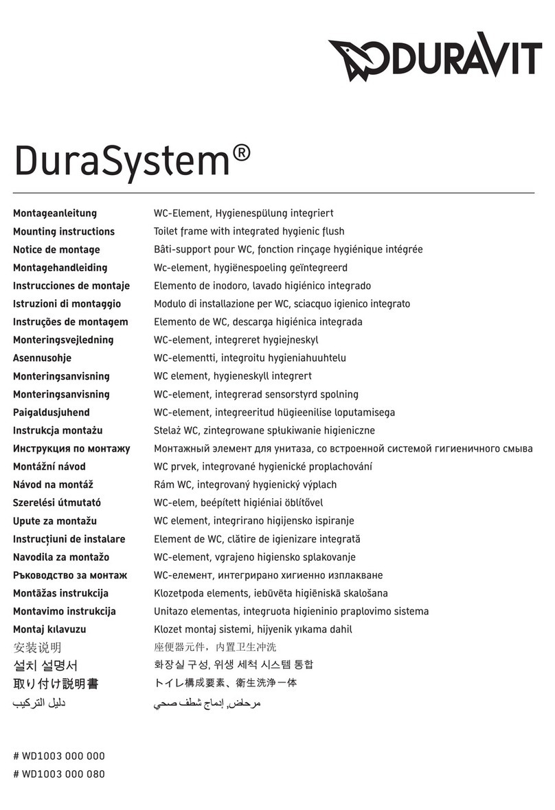 DURAVIT DuraSystem WD1003 000 000 User manual
