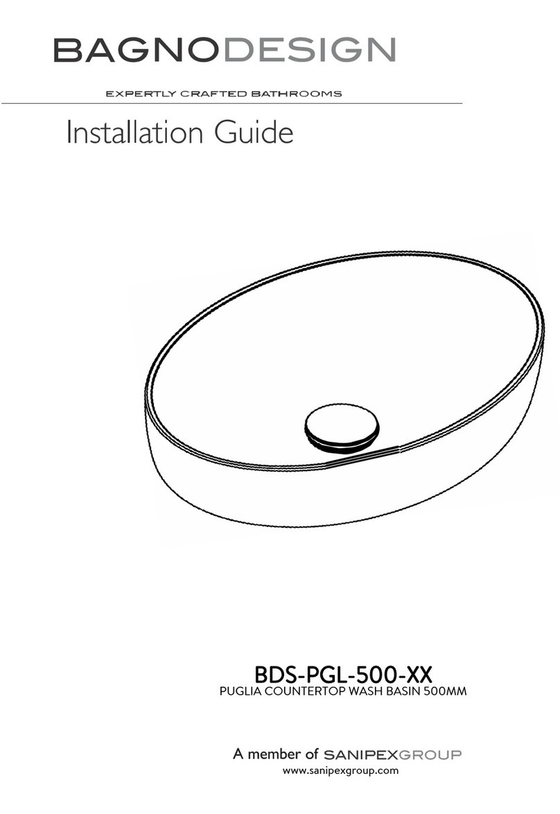 Sanipex BAGNODESIGN BDS-PGL-500 Series Instruction guide Sanipex BAGNODESIGN BDS-PGL-500 Series Instruction guide