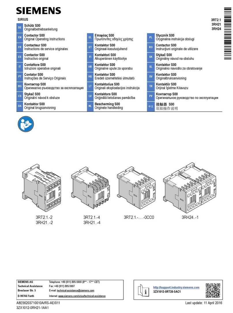 Siemens SIRIUS 3RH24 Series User manual