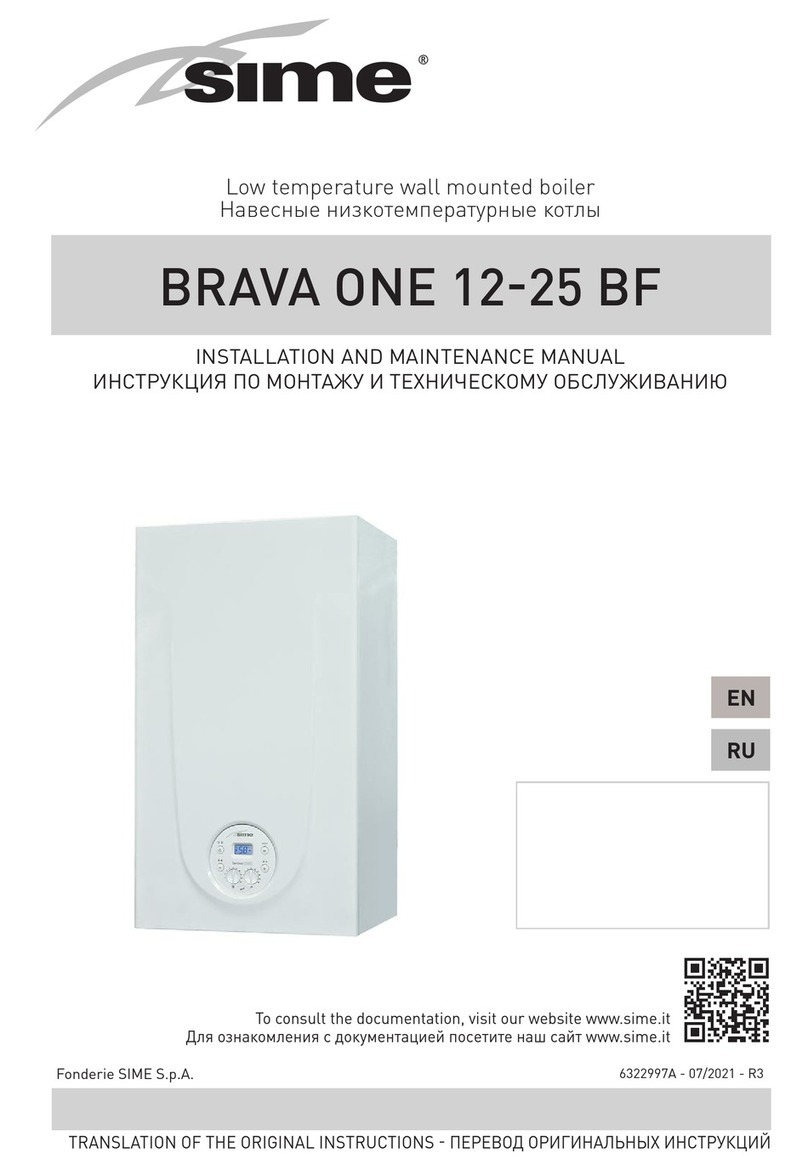 Sime BRAVA ONE 12-25 BF Installation and maintenance manual