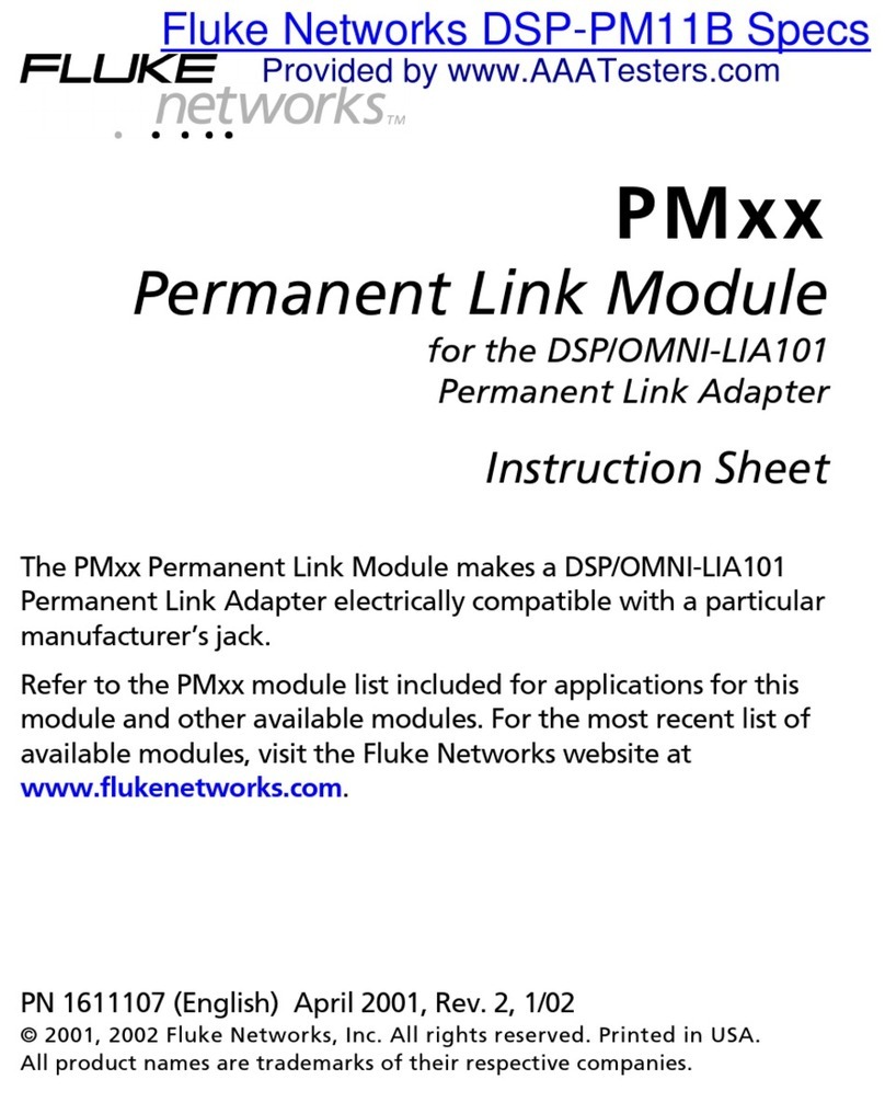 Fluke DSP-PM11B User manual