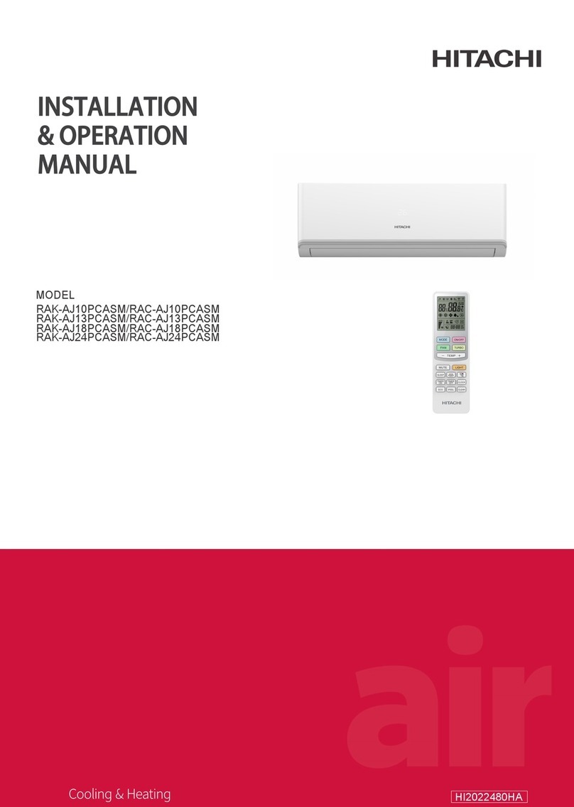 Hitachi RAC-AJ10PCASM User manual