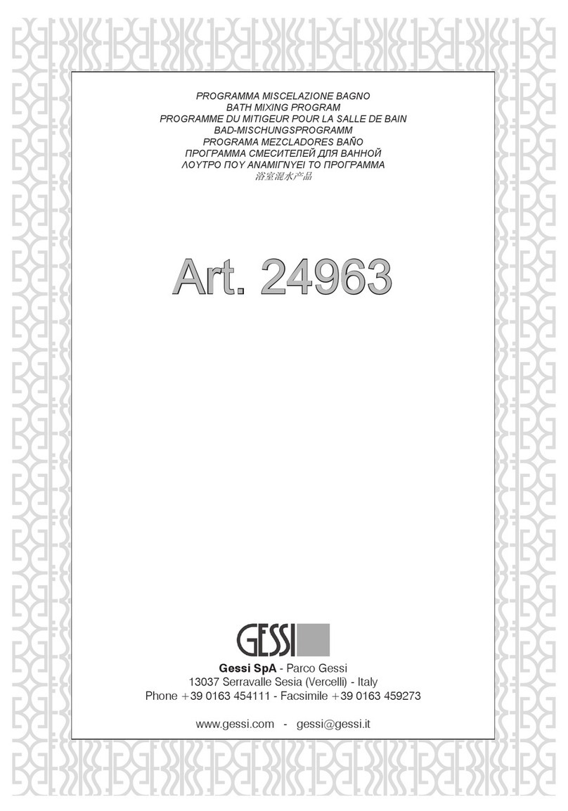 Gessi 24963 Troubleshooting guide