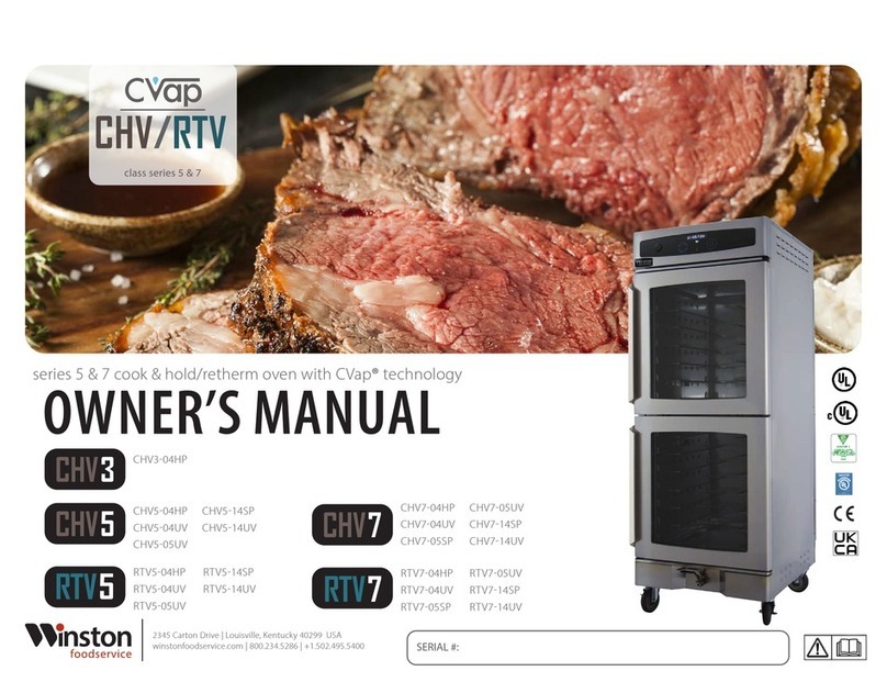Winston foodservice CVap CHV3 Series owner's manual