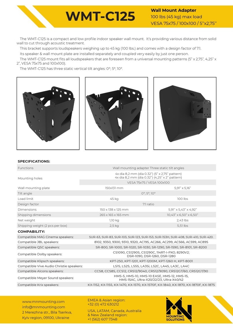 Mounting Solutions WMT-C125 quick start guide