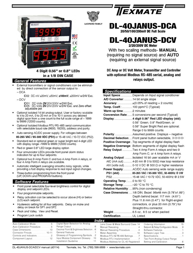 Texmate DL-40US-DCA User manual