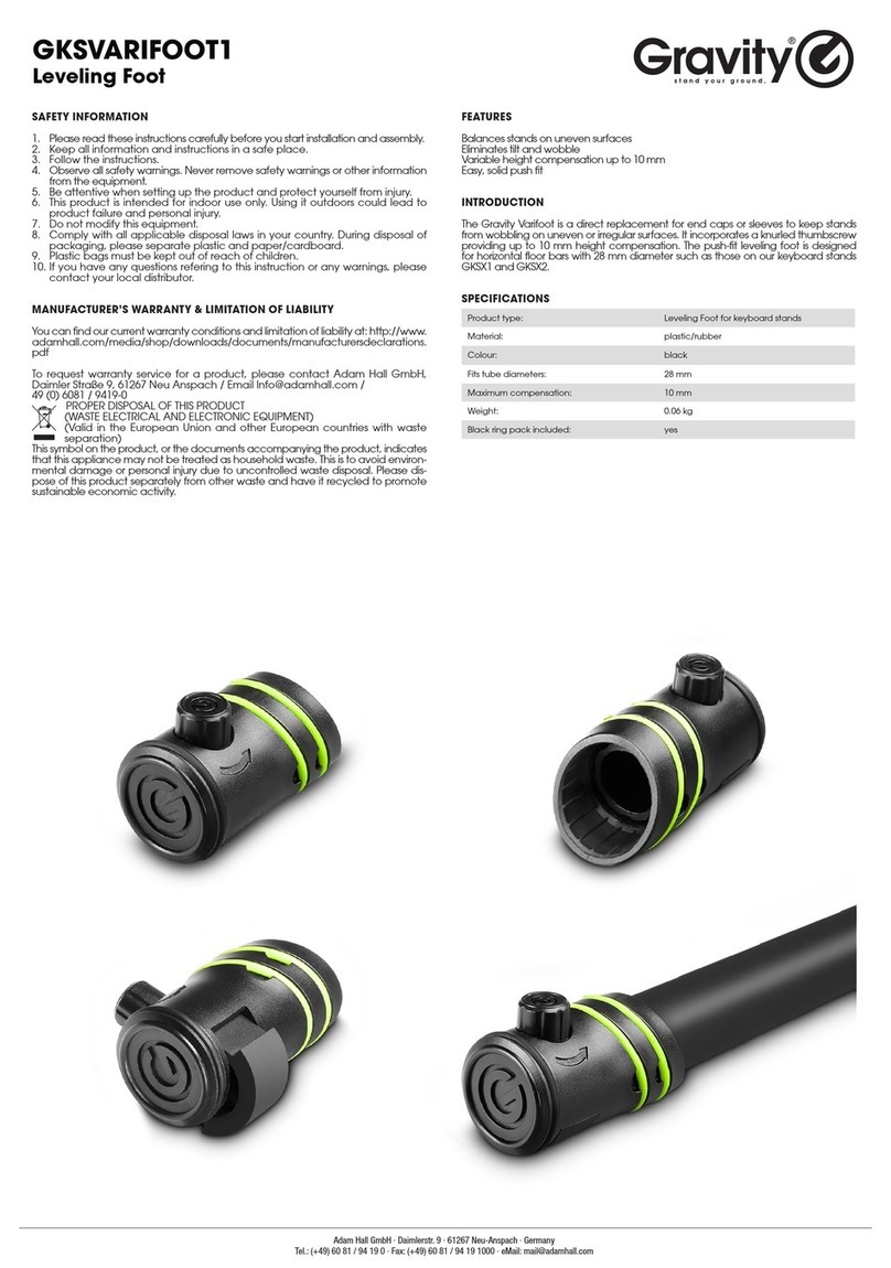 GRAVITY GKSVARIFOOT1 manual