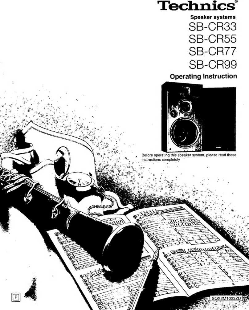 Technics SB-CR33 operating instructions