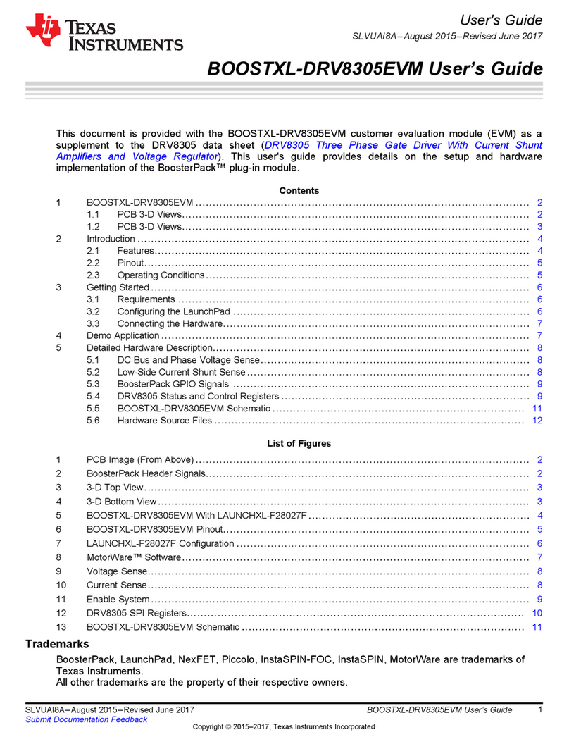 Texas Instruments BOOSTXL-DRV8305EVM User manual