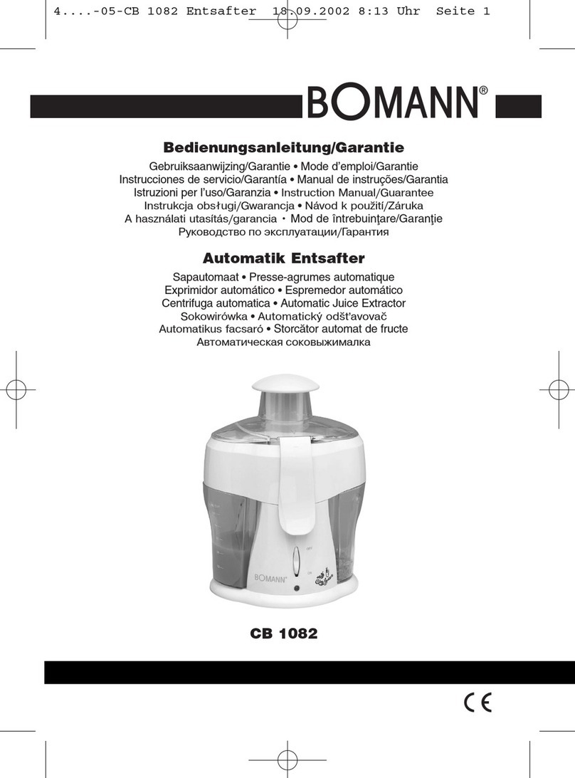 BOMANN CB 1082 Instruction manual & guarantee