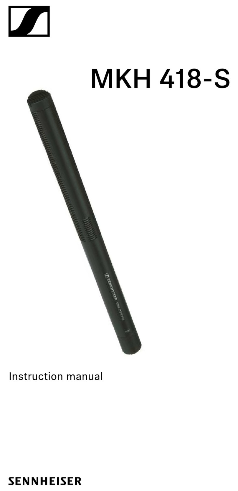 Sennheiser MKH 418-S - instruction manual