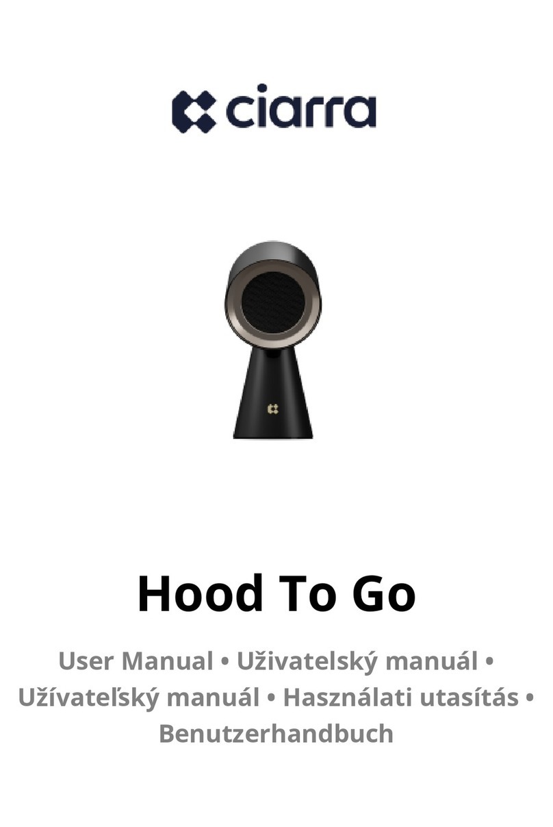 CIARRA Hood To Go user manual CIARRA Hood To Go user manual