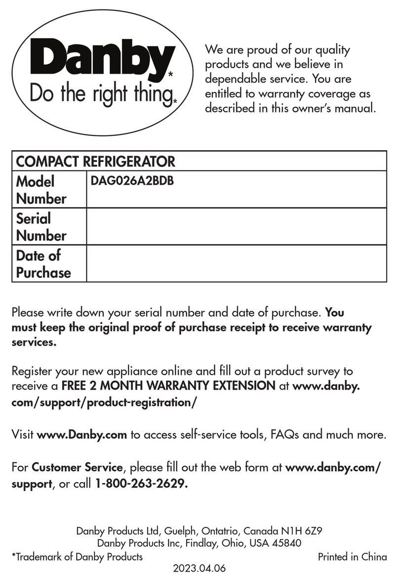 Danby DAG026A2BDB manual