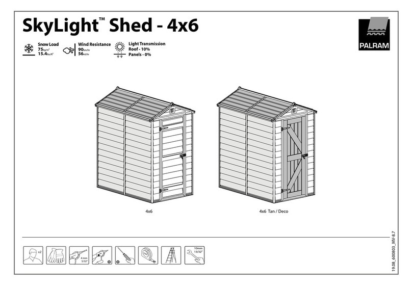 Palram SkyLight Shed-4x6 manual