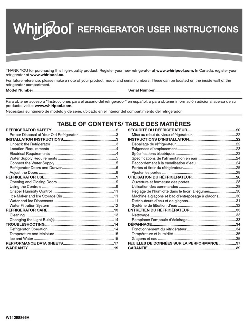Whirlpool WRF555SDHB02 User manual