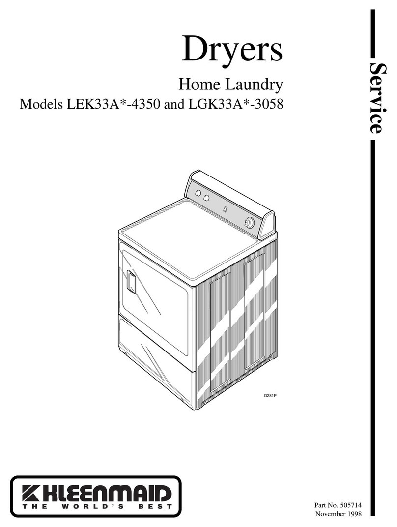 Kleenmaid LEK33A-4350 Series instruction manual