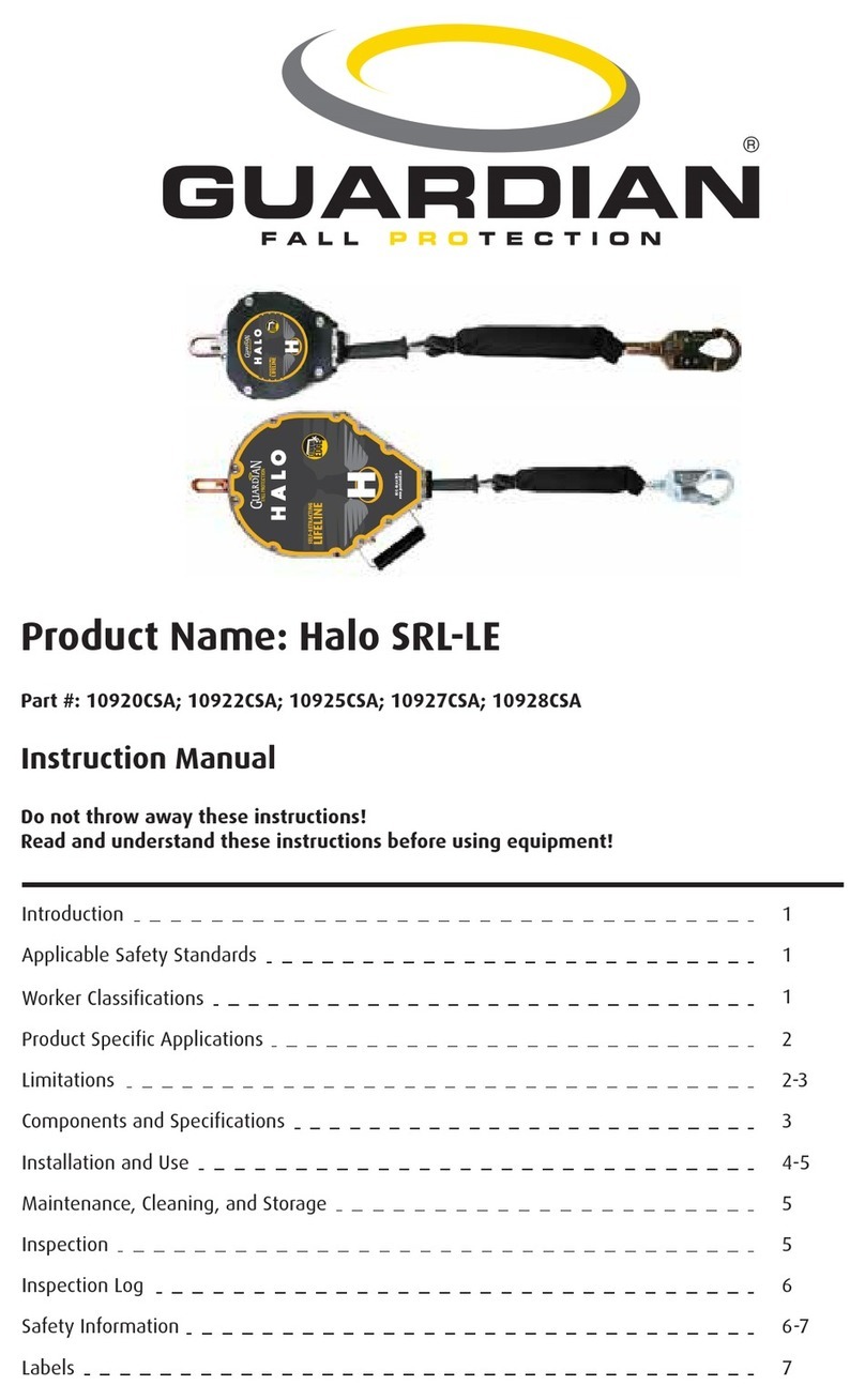 Guardian Fall Protection 10920CSA instruction manual