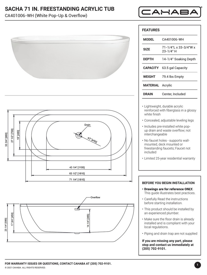 CAHABA SACHA CA401006-WH manual