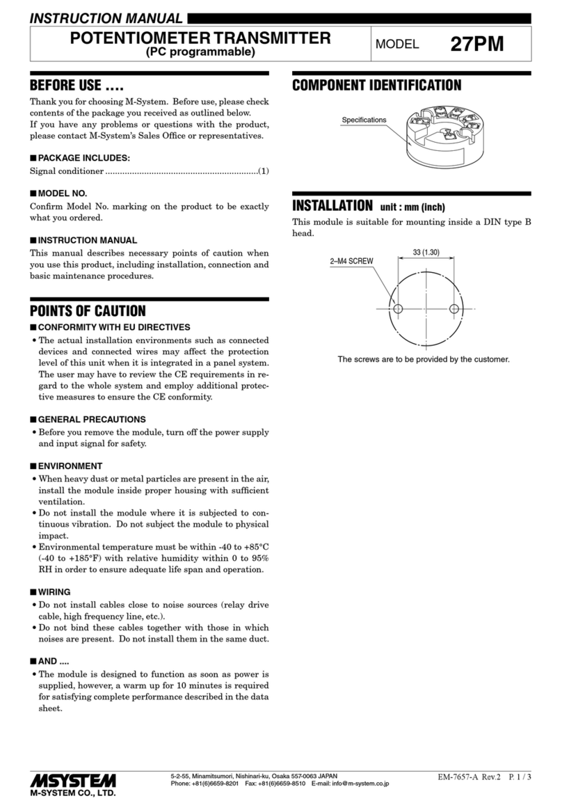 M-system 27PM User manual