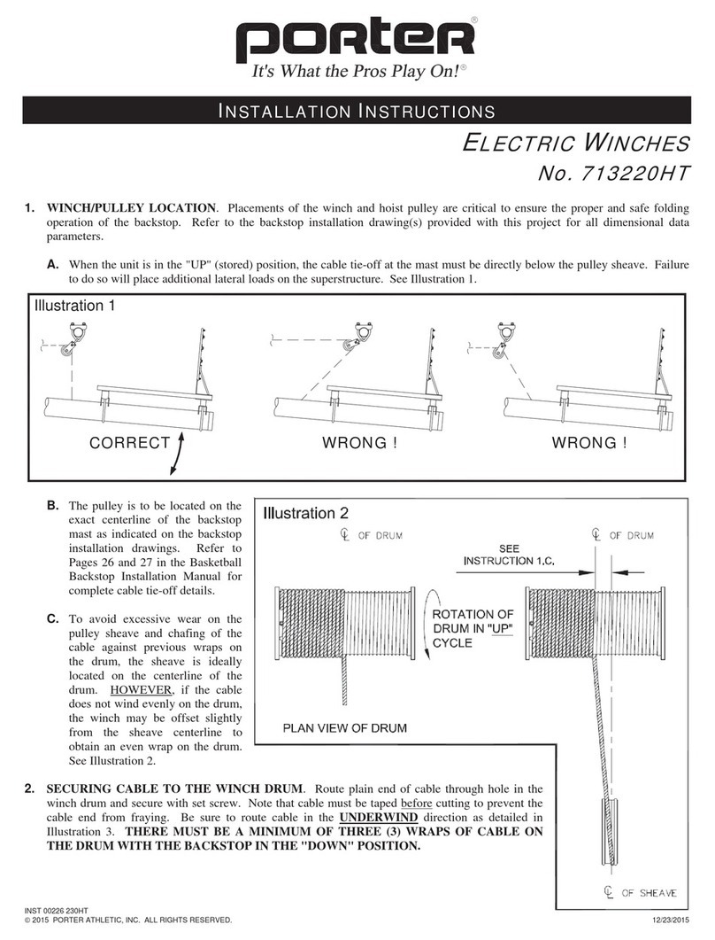 Porter 713220HT installation instructions