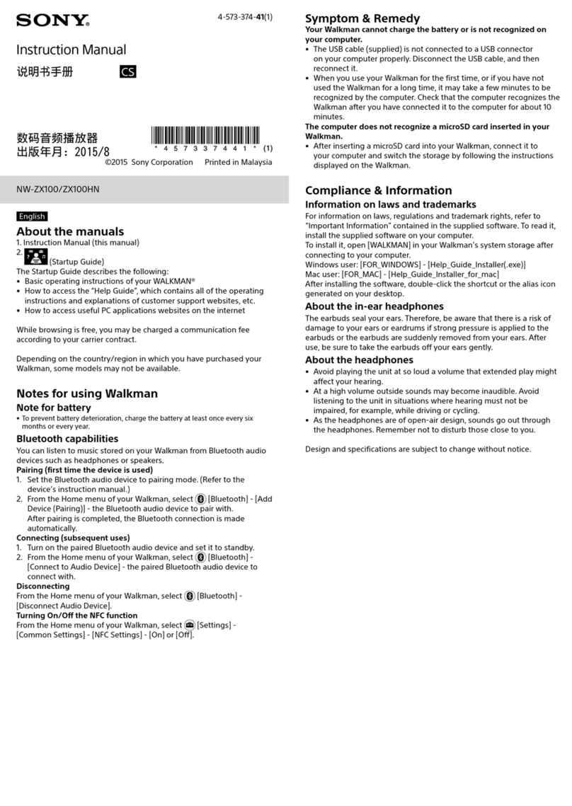 Sony NW-ZX100 User manual