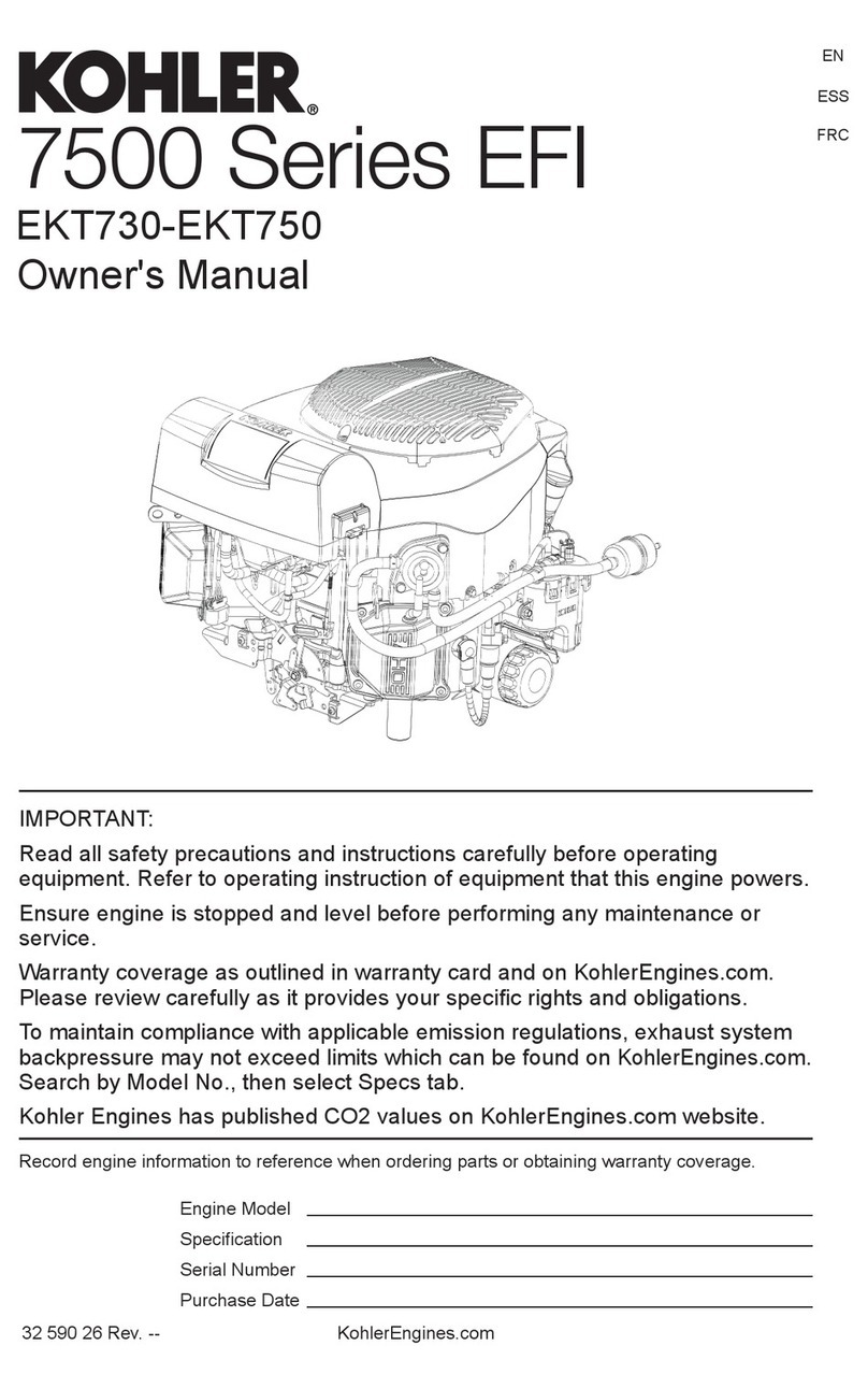 Kohler 7500 Series User manual