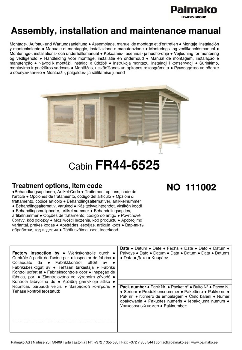 Lemeks Palmako FR44-6525 Assembly, installation and maintenance manual