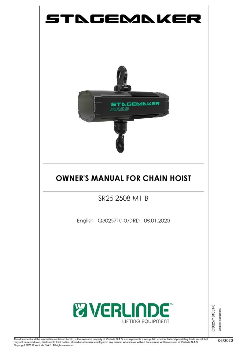 Verlinde Stagemaker SR25 2508 M1 B User manual