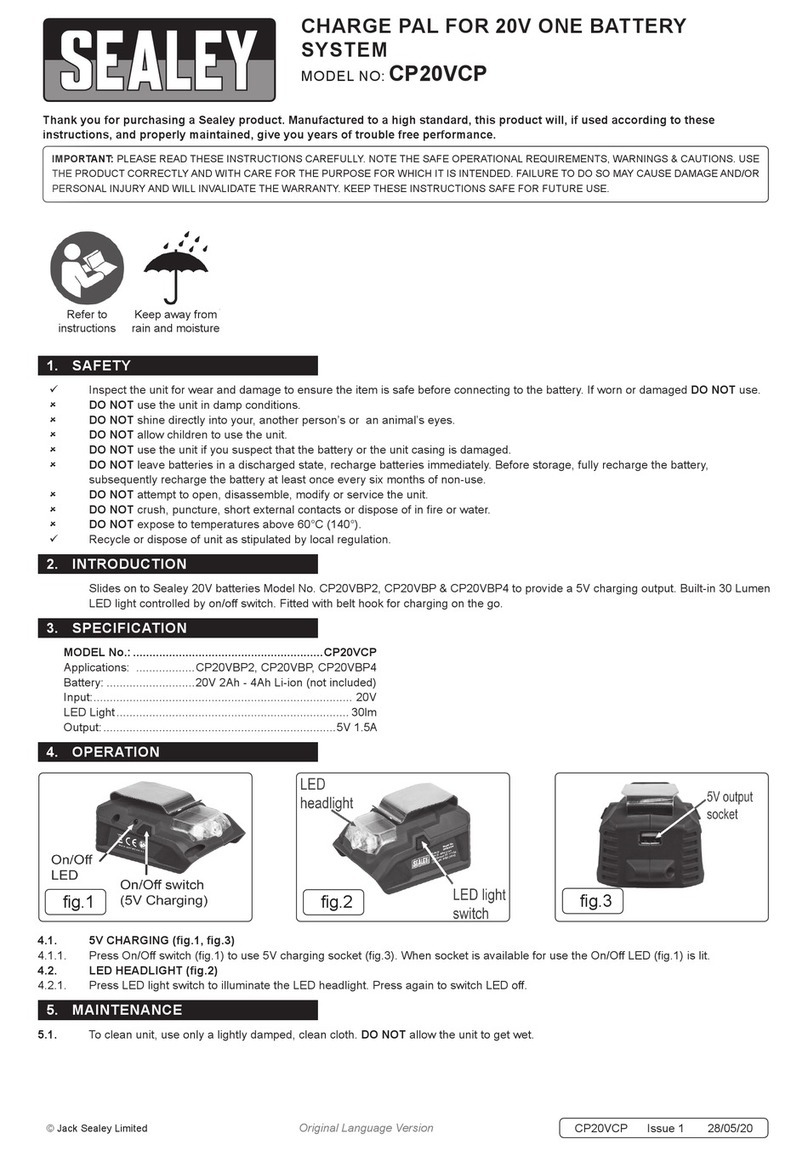 Sealey CP20VCP User manual
