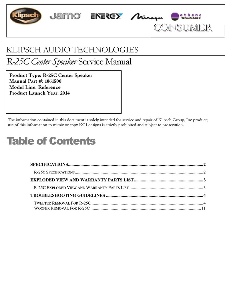 Klipsch R-25 User manual