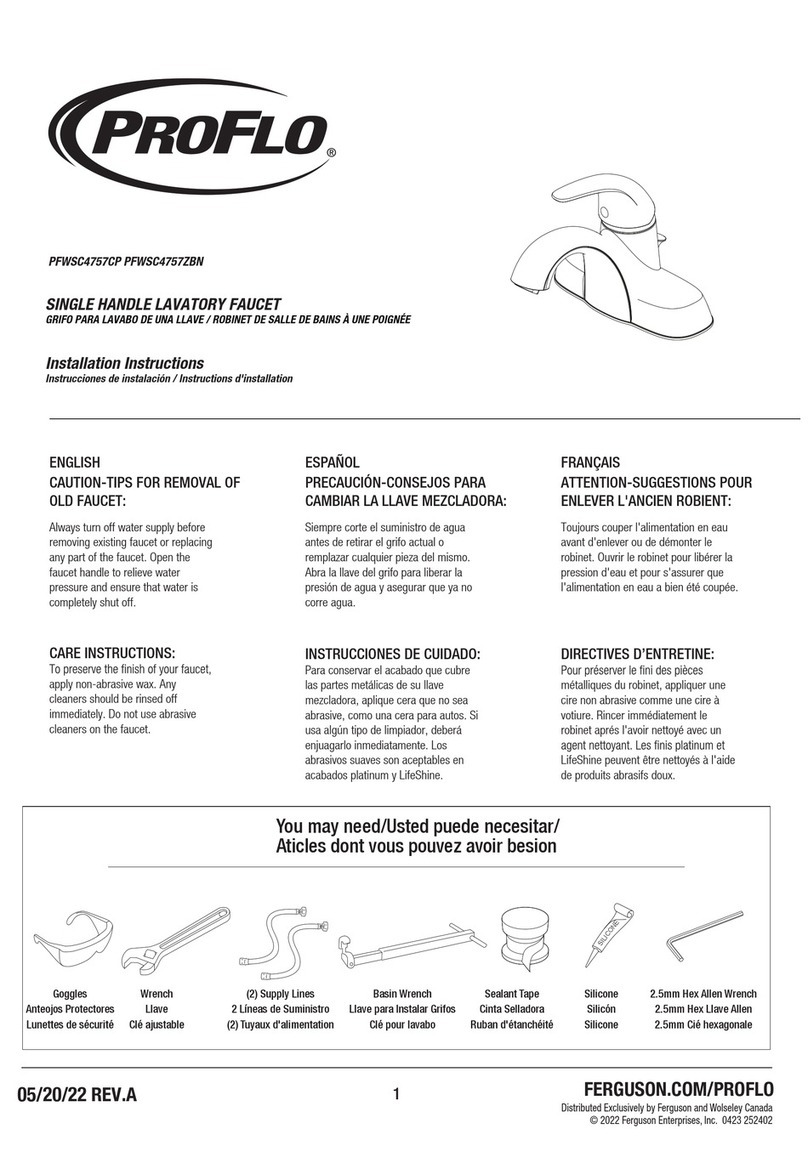 ProFlo PFWSC4757CP installation instructions