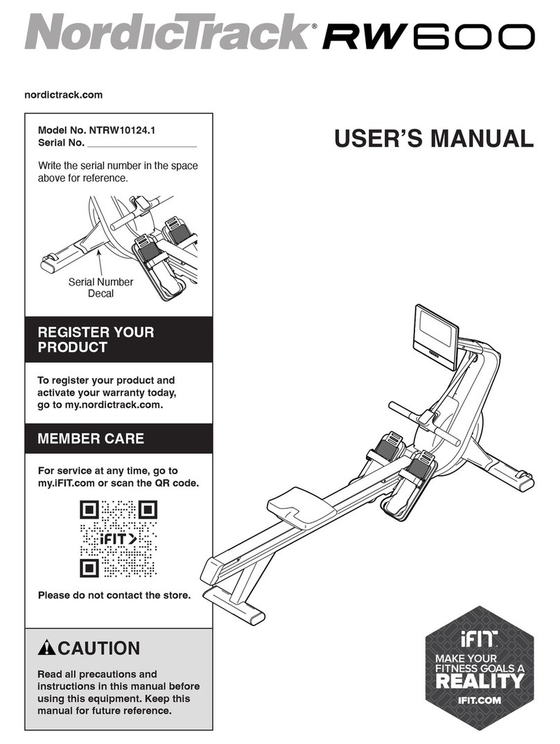 ICON Health & Fitness NordicTrack RW600 user manual