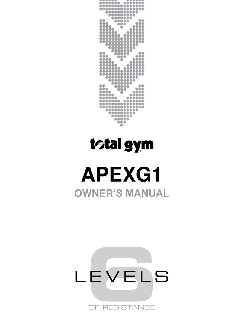 Total Gym APEXG1 owner's manual