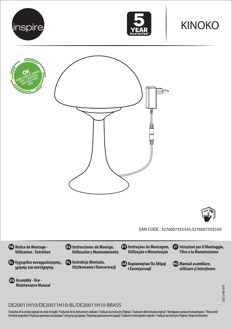 Inspire KINOKO DE20011H10-BL Maintenance manual