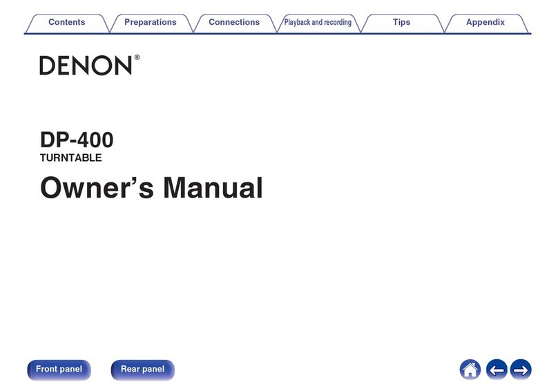 Denon DP-400 User manual
