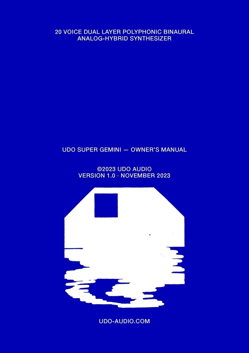 UDO AUDIO SUPER GEMINI owner's manual