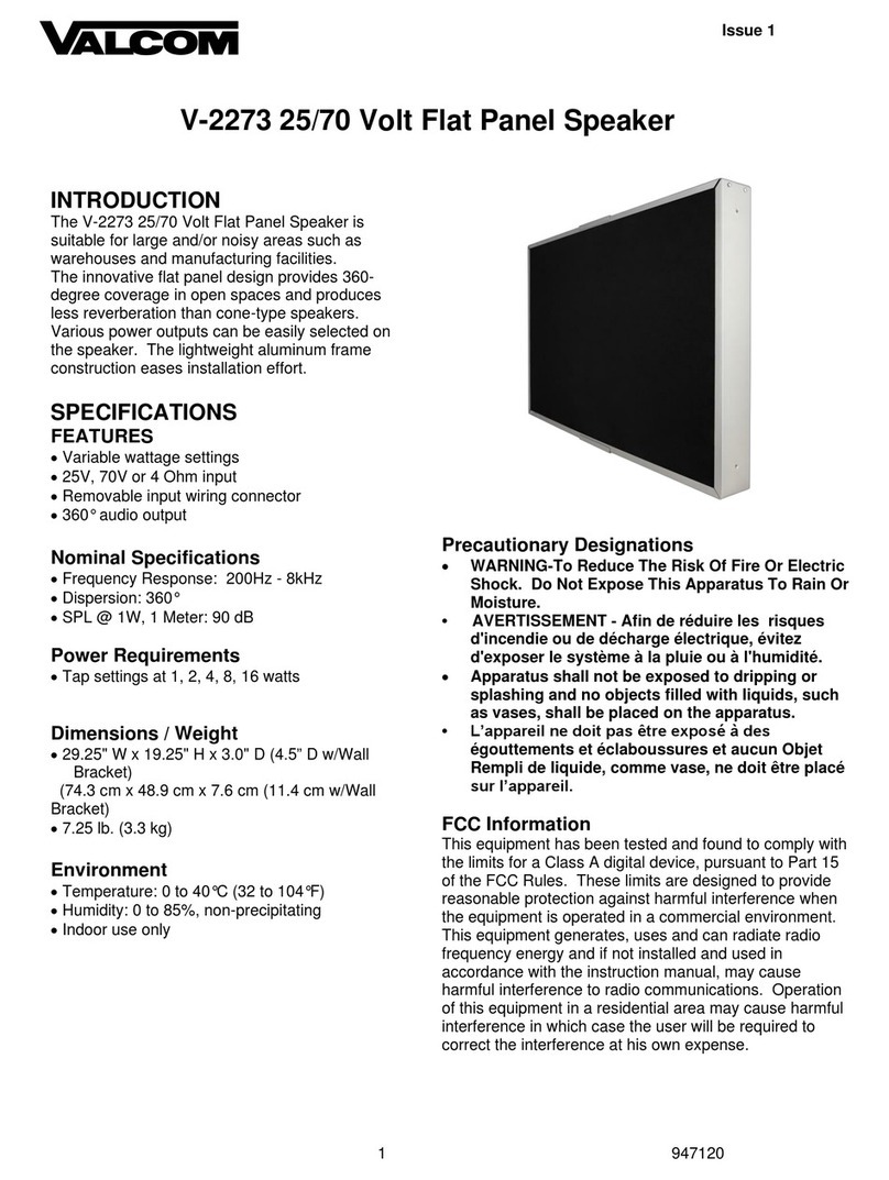 Valcom V-2273 User manual
