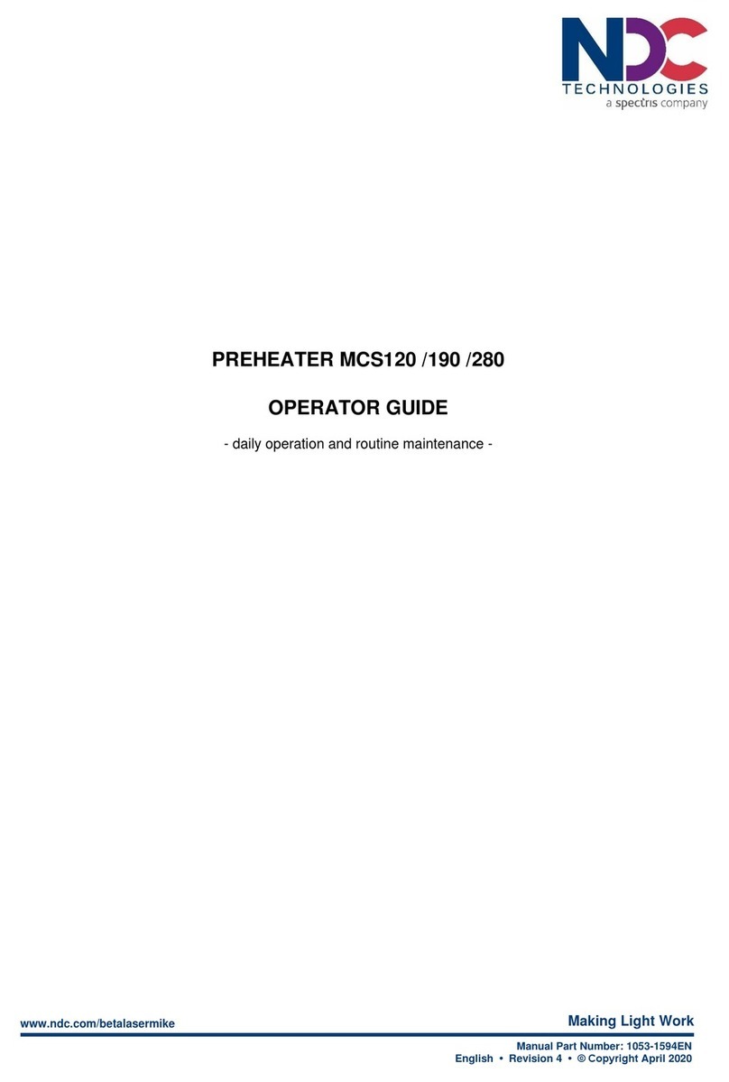 Spectris NDC PREHEATER MCS120 Operator's guide