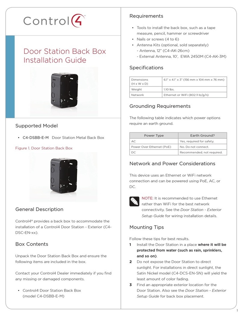 Contro l4 C4-DSBB-E-M installation guide