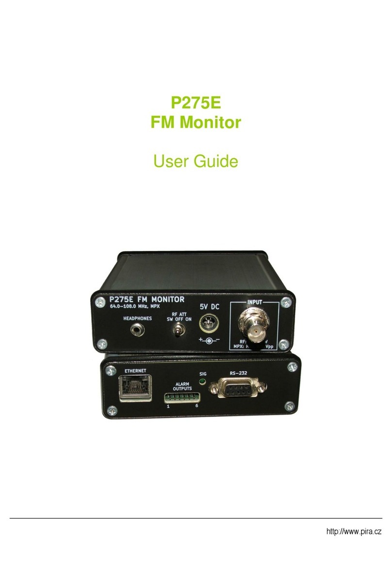 Pira P275E User manual