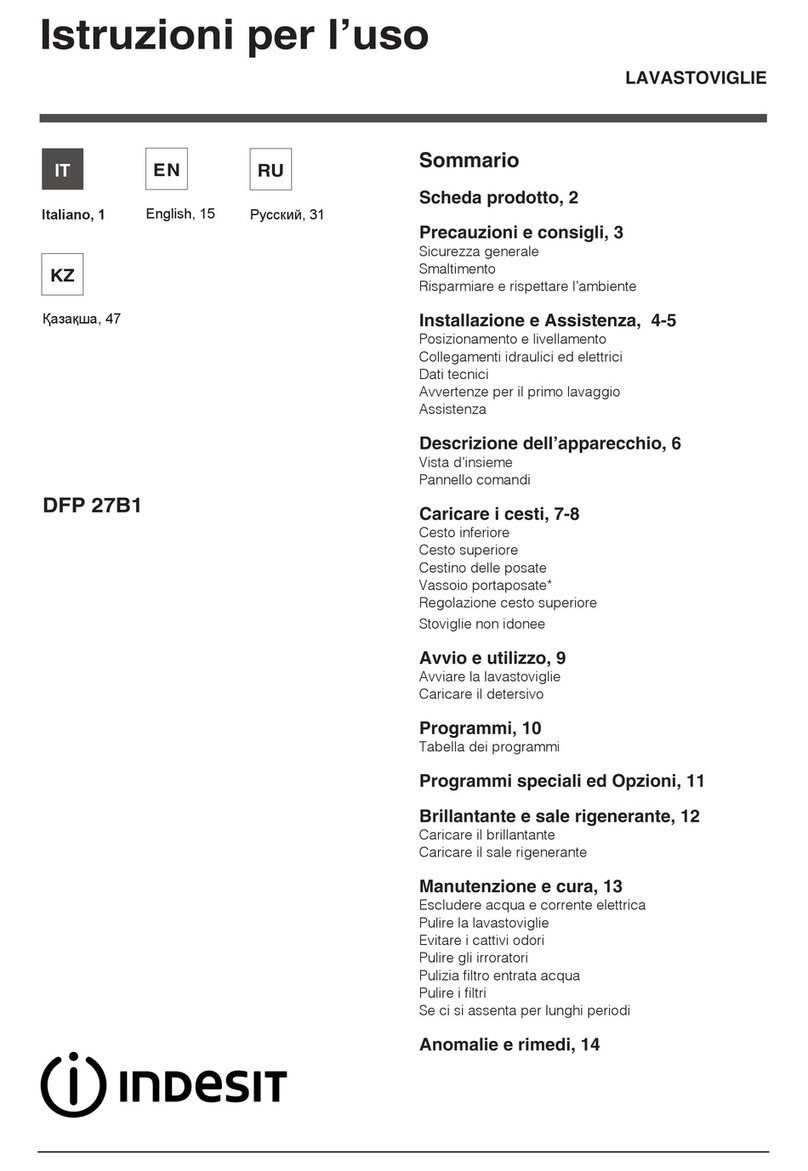 Indesit DFP 27B1 operating instructions