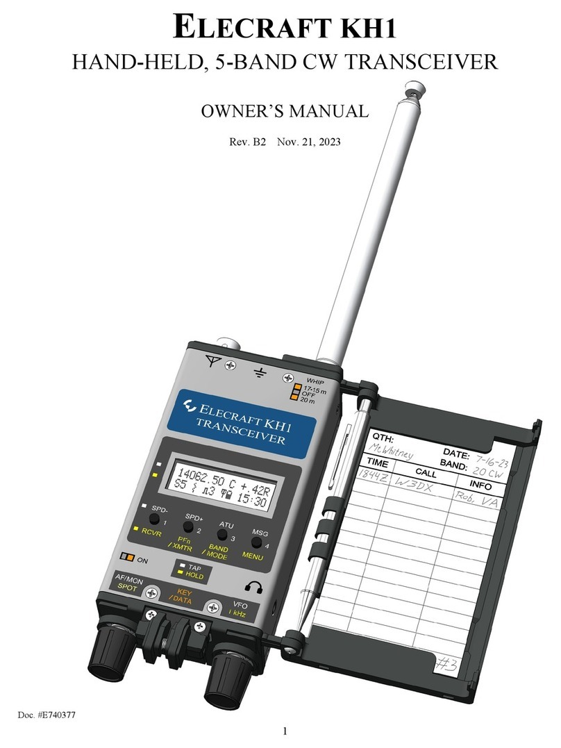 ELECRAFT KH1 User manual