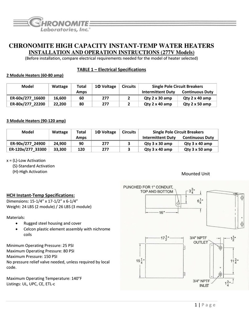 Chronomite ER-60/277 16600 Series Installation and operation instruction Chronomite ER-60/277 16600 Series Installation and operation instruction