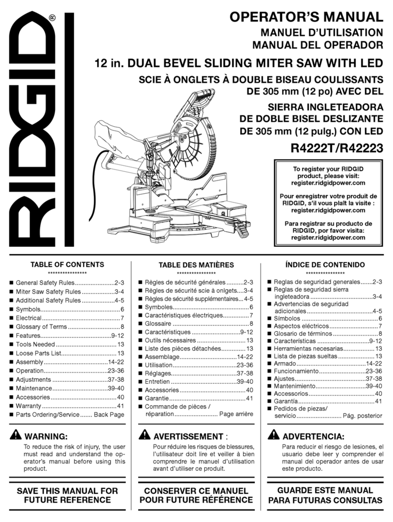 RIDGID R4222T Operator's manual
