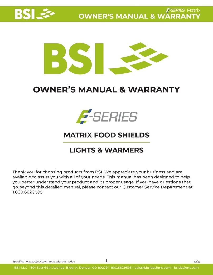 BSi E Series Owner's manual & warranty BSi E Series Owner's manual & warranty