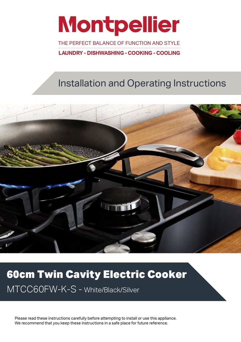 montpellier MTCC60FW Installation and operating instructions
